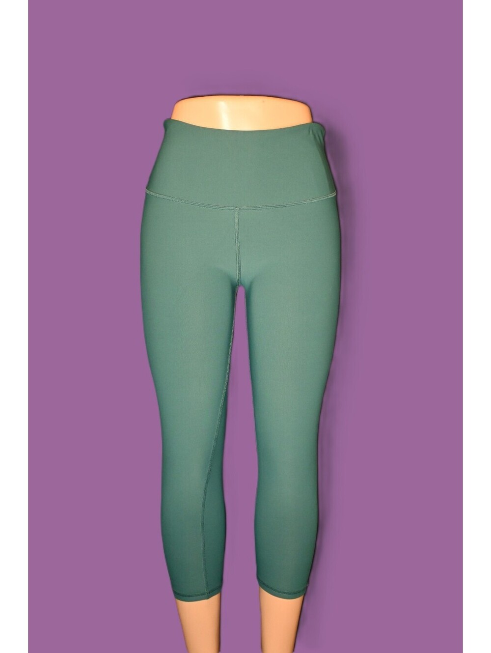 X By Gottex Women's Cropped Leggins Capris Size M Teal Blue